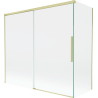 Mexen Rox parawan nawannowy 2-skrzydłowy rozsuwany 170 + 70 x 150 cm, transparent, złoty szczotkowany - 8C9-170-070-55-00