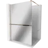 Mexen Kioto+ paroi de douche avec étagère Walk-in 90 x 200 cm, miroir, or rose - 800-090-121-60-50