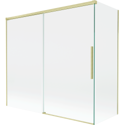 Mexen Rox klizna kada s 2 krila, klizna, 170 + 80 x 150 cm, prozirna, zlatna brušena - 8C9-170-080-55-00