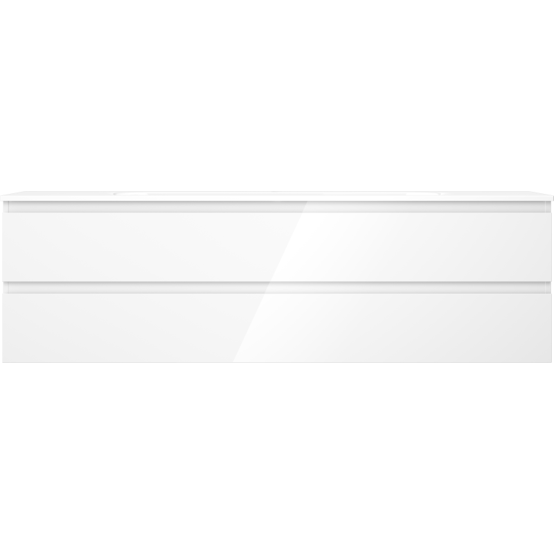 Mexen Orio armario de baño 160 cm con lavabo Vela, 2 cajones, blanco brillo - 91A10-16047-2-BFF00-W23M00