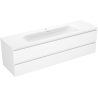 Mexen Orio Badezimmerschrank 160 cm mit Waschbecken Vela, 2 Schubladen, weiß matt - 91A10-16047-2-BFF01-W23M01
