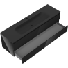 Mexen Orio bathroom cabinet 160 cm with Vela washbasin, 2 drawers, black gloss/black matt - 91A10-16047-2-BFF70-W23M71