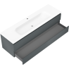 Mexen Orio badkamerkast 160 cm met wastafel Vela, 2 lades, grafiet mat/wit mat - 91A10-16047-2-BFF66-W23M01