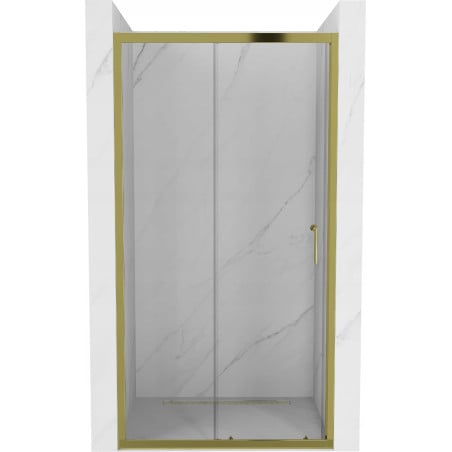 Mexen Apia drzwi prysznicowe rozsuwane 135 cm, transparent, złote - 845-135-000-50-00