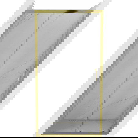 Mexen Apia Sliding Duschdier 135 cm, transparent, gëllen - 845-135-000-50-00