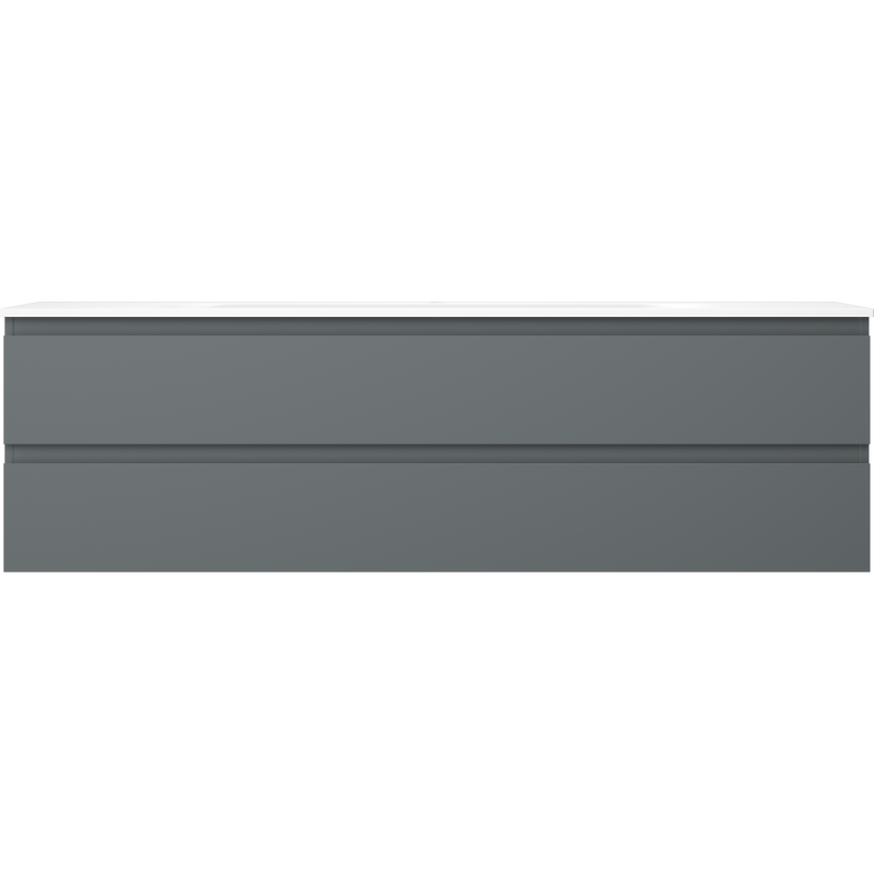 Mexen Orio badkamerkast 160 cm met wastafel Vela, 2 lades, grafiet mat/wit mat - 91A10-16047-2-BFF66-W23M01