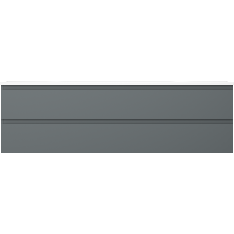 Mexen Orio gabinete de baño 160 cm con lavabo Vela, 2 cajones, grafito mate/blanco mate - 91A10-16047-2-BFF66-W23M01