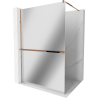 Mexen Kioto+ shower wall with shelf Walk-in 110 x 200 cm, mirror, pink gold - 800-110-121-60-50