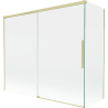 Mexen Rox 2-panel sliding shower screen 180 + 80 x 150 cm, transparent, brushed gold - 8C9-180-080-55-00