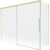 Mexen Rox mampara de bañera de 2 hojas correderas 190 + 80 x 150 cm, transparente, dorado cepillado - 8C9-190-080-55-00