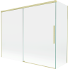 Mexen Rox tvådelad skjutbar duschvägg 190 + 80 x 150 cm, transparent, borstad guld - 8C9-190-080-55-00