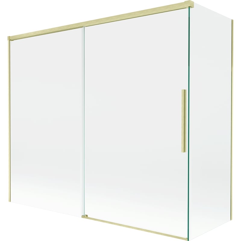 Mexen Rox 2-panel sliding shower screen 180 + 90 x 150 cm, transparent, brushed gold - 8C9-180-090-55-00