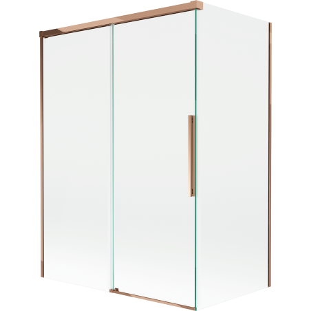 Mexen Rox vannipaneel 2-tiivaline liuguks 120 + 70 x 150 cm, läbipaistev, roosa kuld - 8C9-120-070-60-00