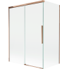 Mexen Rox Duschabtrennung, 2-flügelig, schiebbar, 120 + 70 x 150 cm, transparent, Roségold - 8C9-120-070-60-00