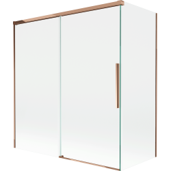 Mexen Rox vannitõke 2-osaline liuguks 150 + 70 x 150 cm, läbipaistev, roosa kuld - 8C9-150-070-60-00