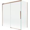 Mexen Rox Badewannenabtrennung 2-flügelig, verschiebbar 150 + 70 x 150 cm, transparent, Roségold - 8C9-150-070-60-00