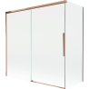 Mexen Rox parawan nawannowy 2-skrzydłowy rozsuwany 160 + 70 x 150 cm, transparent, różowe złoto - 8C9-160-070-60-00