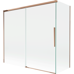 Mexen Rox bath screen 2-panel sliding 170 + 70 x 150 cm, transparent, rose gold - 8C9-170-070-60-00