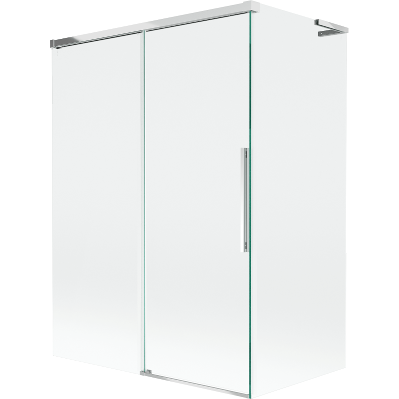 Mexen Rox L badwand 2-delig schuifbaar 120 + 70 x 150 cm, transparant, chroom - 8C9L-120-070-01-00