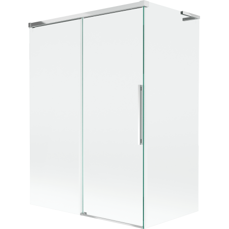 Mexen Rox L parawan nawannowy 2-skrzydłowy rozsuwany 120 + 70 x 150 cm, transparent, chrom - 8C9L-120-070-01-00