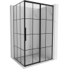 Mexen Rox right sliding shower cabin 115 x 80 cm, black grid, black -  8C2-115-080-70-77-P