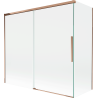 Mexen Rox pare-douche à deux volets coulissants 170 + 75 x 150 cm, transparent, or rose - 8C9-170-075-60-00