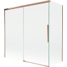 Mexen Rox mampara de ducha corrediza de 2 alas 160 + 80 x 150 cm, transparente, oro rosa - 8C9-160-080-60-00