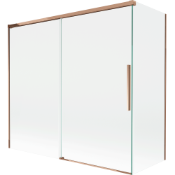 Mexen Rox badwand vouwdeur met 2 panelen 170 + 80 x 150 cm, transparant, roze goud - 8C9-170-080-60-00