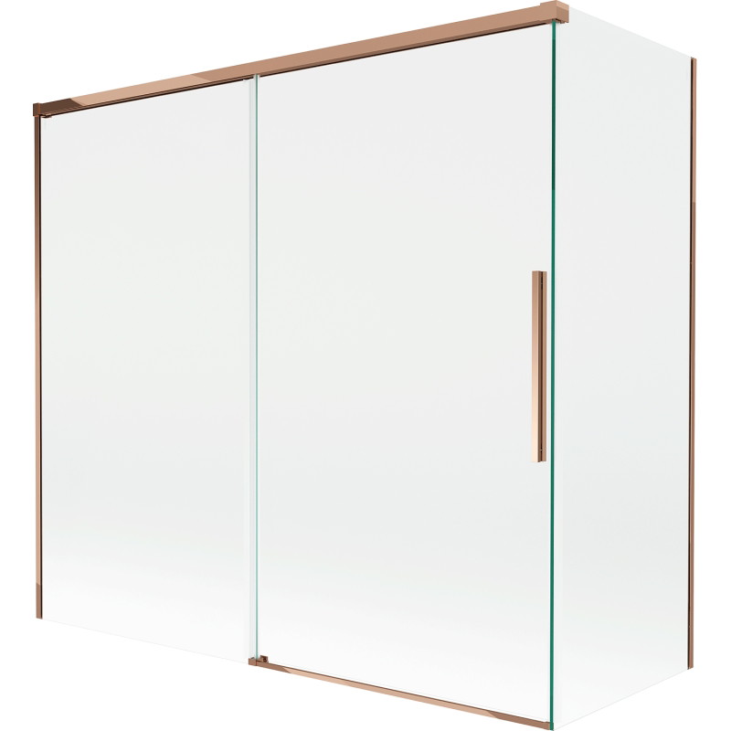 Mexen Rox klizni paravan od 2 krila, klizni 170 + 80 x 150 cm, proziran, ružičasto zlato - 8C9-170-080-60-00
