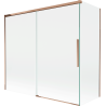 Mexen Rox parawan nawannowy 2-skrzydłowy rozsuwany 170 + 80 x 150 cm, transparent, różowe złoto - 8C9-170-080-60-00