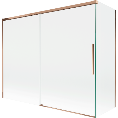 Mexen Rox paravento per vasca da bagno scorrevole a 2 ante 190 + 80 x 150 cm, trasparente, oro rosa - 8C9-190-080-60-00