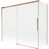 Paroi de douche coulissante à 2 panneaux Mexen Rox 180 + 90 x 150 cm, transparent, or rose - 8C9-180-090-60-00