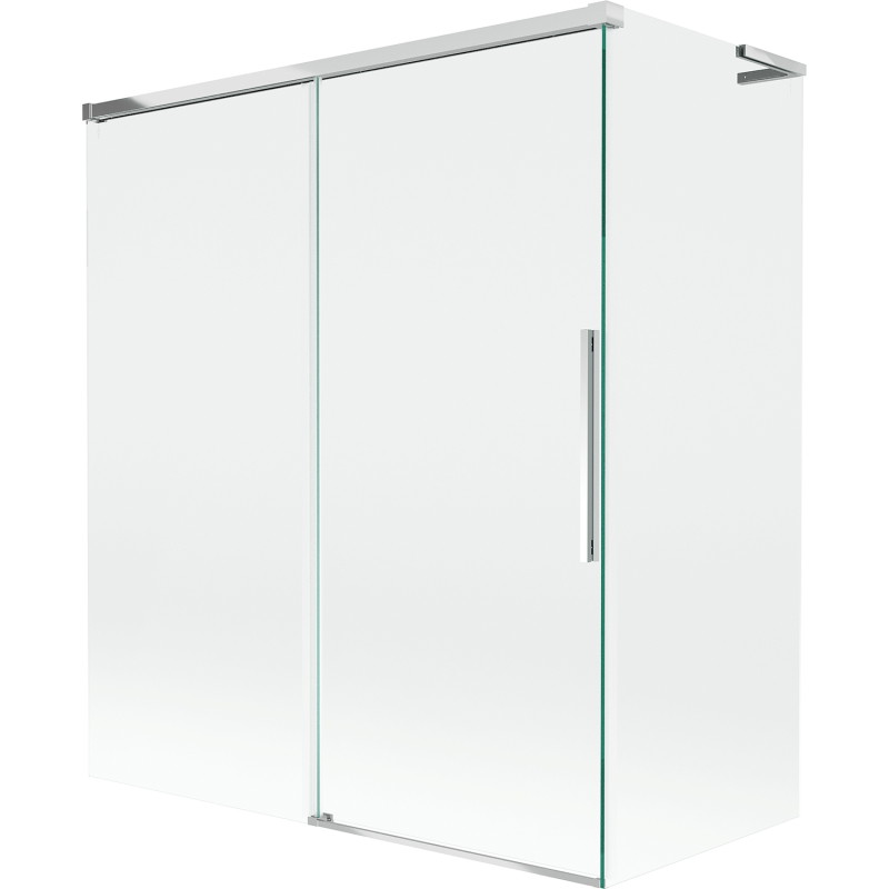 Mexen Rox L kahe tiivaga liigutatav vannitoa ekraan 140 + 70 x 150 cm, läbipaistev, kroom - 8C9L-140-070-01-00
