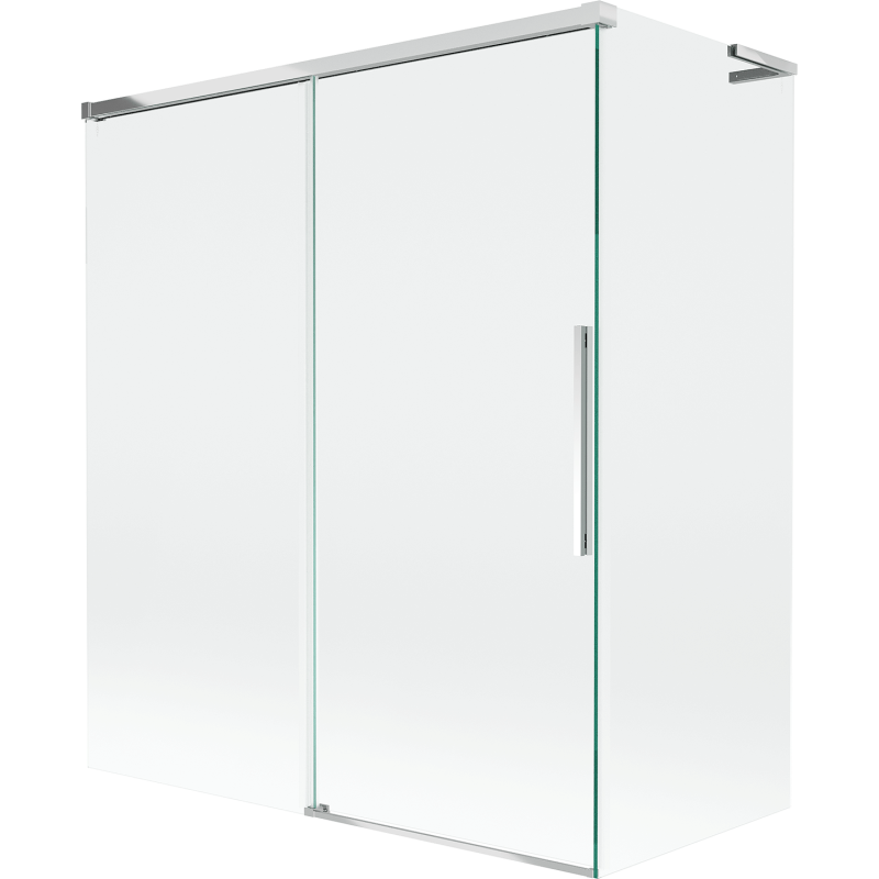 Mexen Rox L parawan nawannowy 2-skrzydłowy rozsuwany 140 + 70 x 150 cm, transparent, chrom - 8C9L-140-070-01-00