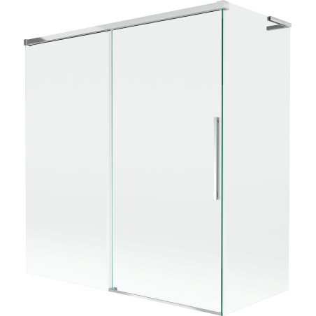 Mexen Rox L parawan nawannowy 2-skrzydłowy rozsuwany 150 + 70 x 150 cm, transparent, chrom - 8C9L-150-070-01-00