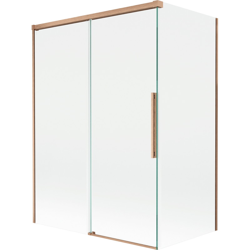 Mexen Rox 2-leheline, lükand dušisein 120 + 70 x 150 cm, läbipaistev, harjatud vask - 8C9-120-070-65-00