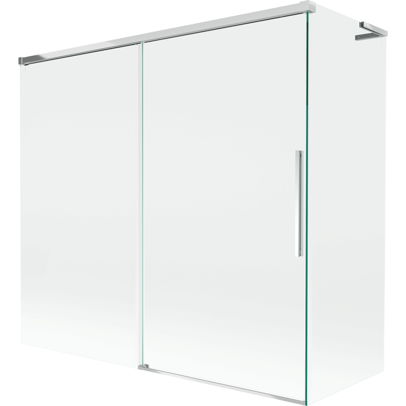 Mexen Rox L badwand 2-vleugelig schuifbaar 170 + 70 x 150 cm, transparant, chroom - 8C9L-170-070-01-00