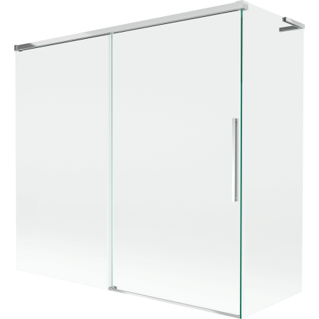 Mexen Rox L parawan nawannowy 2-skrzydłowy rozsuwany 170 + 70 x 150 cm, transparent, chrom - 8C9L-170-070-01-00