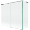Mexen Rox L Duschwand für Badewanne, 2-teilig verschiebbar 170 + 70 x 150 cm, transparent, Chrom - 8C9L-170-070-01-00