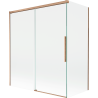 Mexen Rox parawan nawannowy 2-skrzydłowy rozsuwany 140 + 70 x 150 cm, transparent, miedż szczotkowana - 8C9-140-070-65-00
