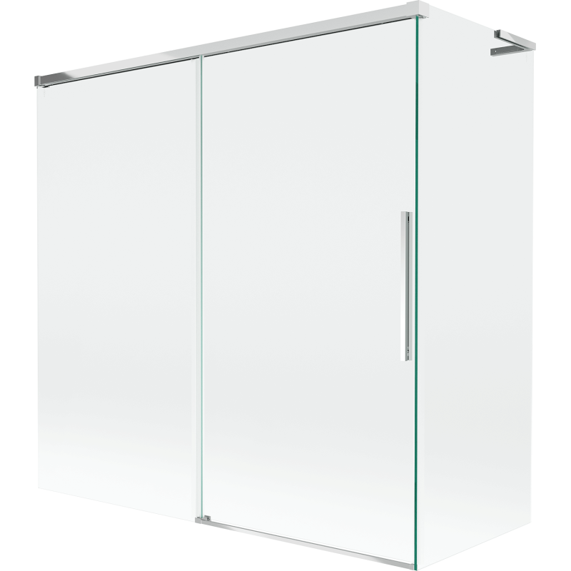 Mexen Rox L parawan nawannowy 2-skrzydłowy rozsuwany 160 + 75 x 150 cm, transparent, chrom - 8C9L-160-075-01-00