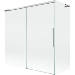 Mexen Rox L klizna za kadu s dva pomična krila 160 + 80 x 150 cm, prozirna, krom - 8C9L-160-080-01-00
