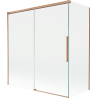Mexen Rox 2-krilni klizni zaslon za tuš 150 + 70 x 150 cm, proziran, brušena bakrena - 8C9-150-070-65-00