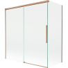 Mexen Rox parawan nawannowy 2-skrzydłowy rozsuwany 150 + 70 x 150 cm, transparent, miedż szczotkowana - 8C9-150-070-65-00
