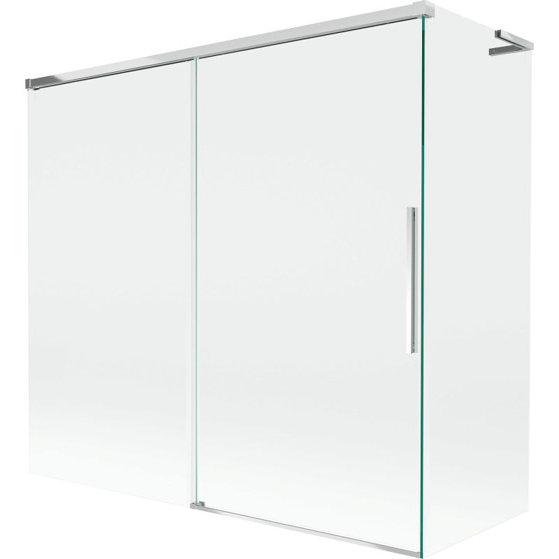 Mexen Rox L Badewannenfaltwand 2-flügelig verschiebbar 170 + 80 x 150 cm, transparent, Chrom - 8C9L-170-080-01-00