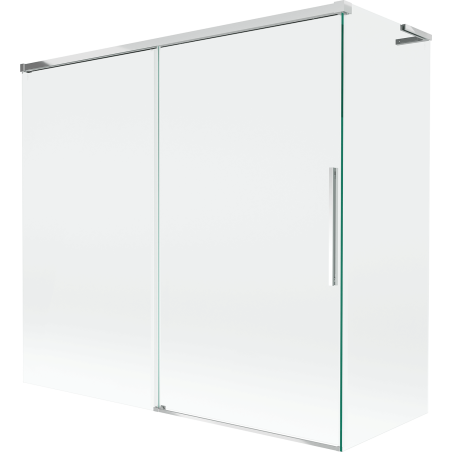 Mexen Rox L Badewannenfaltwand 2-flügelig verschiebbar 170 + 80 x 150 cm, transparent, Chrom - 8C9L-170-080-01-00