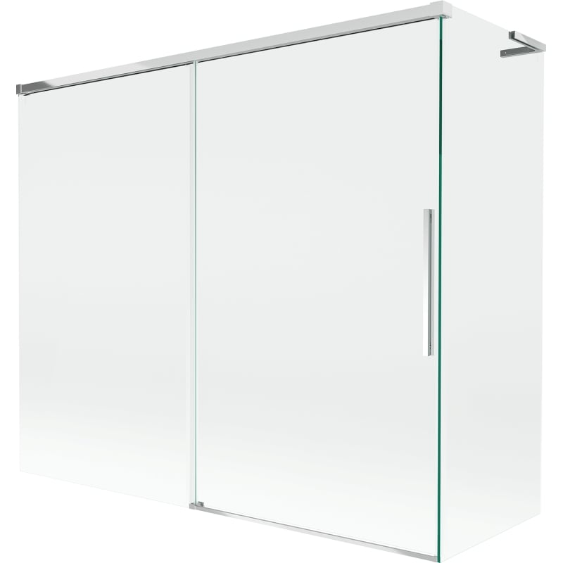 Mexen Rox L klizna pregrada za kupanje 2-krilna, klizna 180 + 80 x 150 cm, prozirna, krom - 8C9L-180-080-01-00