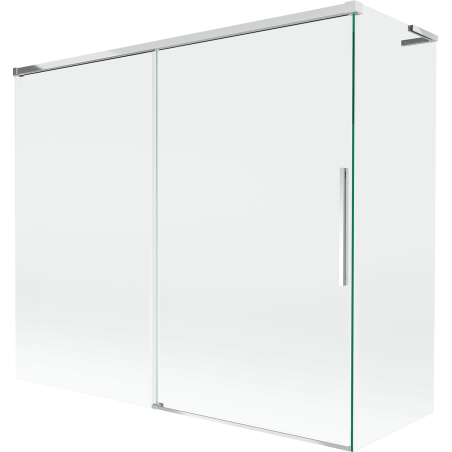 Mexen Rox L Badewannenfaltwand 2-teilig verschiebbar 180 + 80 x 150 cm, transparent, Chrom - 8C9L-180-080-01-00
