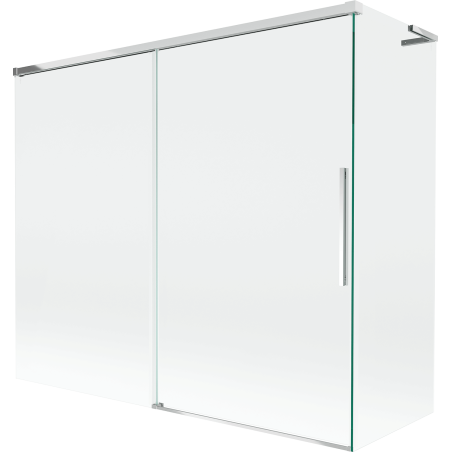 Mexen Rox L vannitoa dušisein 2-osaline lükanduks 180 + 80 x 150 cm, läbipaistev, kroom - 8C9L-180-080-01-00