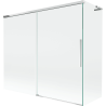 Mexen Rox L klizna pregrada za kupanje 2-krilna, klizna 180 + 80 x 150 cm, prozirna, krom - 8C9L-180-080-01-00